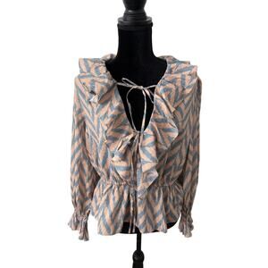 Ulla Johnson Kalila Blouse in Birch in Pink - Size 12